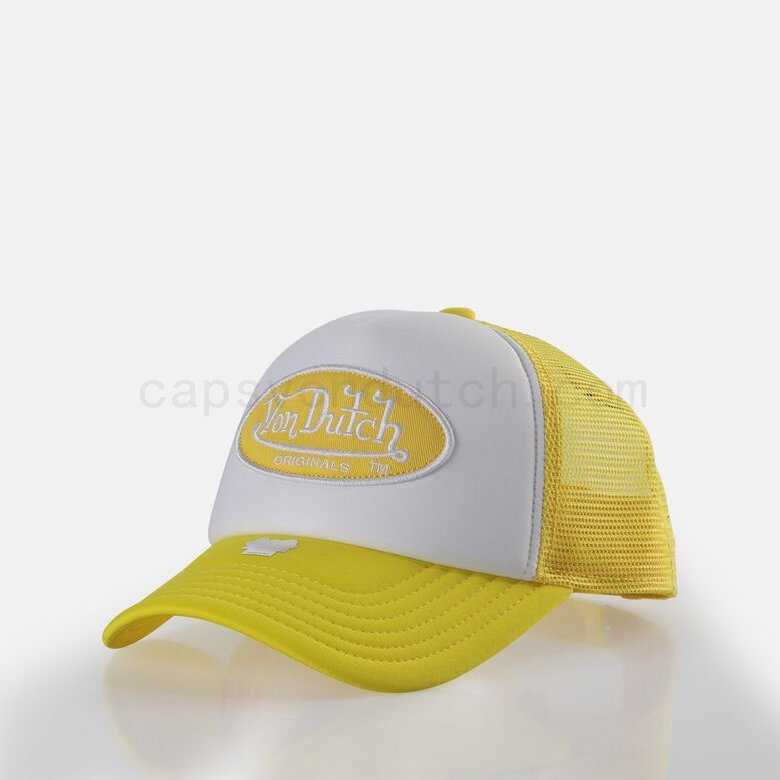 (image for) Online Sale Von Dutch Originals -Trucker Tampa Cap, white/yellow F0817888-01533 Günstige Online Shops